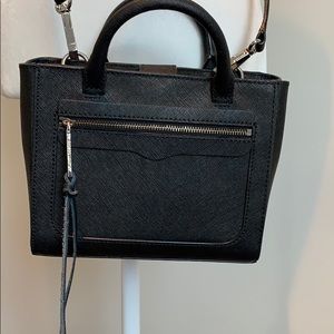 Rebecca Minkoff black leather mini tote